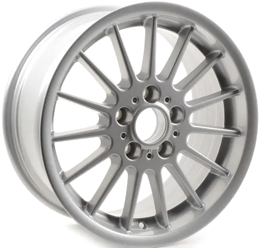 BMW 323i 2006-2012, 325i 2006, 328i 2007-2013, 330i 2006, 335i 2007-2013 powder coat silver 17x8 aluminum wheels or rims. Hollander part number 59575, OEM part number 36116775616, 36116769230.