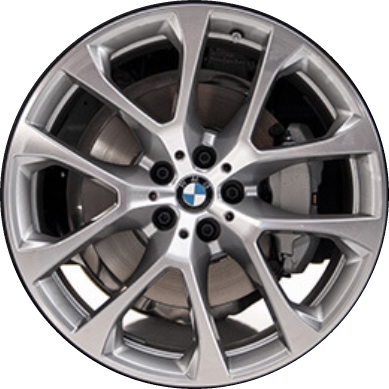 BMW X5 2019-2024, X6 2020-2023 grey machined 20x9 aluminum wheels or rims. Hollander part number 86459, OEM part number 36116883757.
