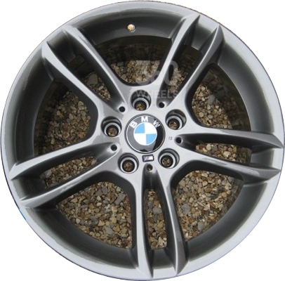 BMW 128i 2008-2013, 135i 2008-2013 powder coat ferric grey 18x7.5 aluminum wheels or rims. Hollander part number 71254U35, OEM part number 36117842607.