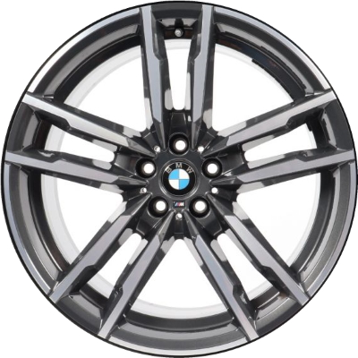 BMW X3M 2020-2023, X4M 2020-2023 dark grey machined 20x9 aluminum wheels or rims. Hollander part number 86556U30, OEM part number 36118059718.