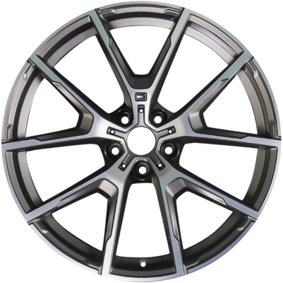 BMW 840i 2020-2023, M850i 2019-2023 grey or black machined 20x8 aluminum wheels or rims. Hollander part number 86422U, OEM part number 36118095801, 36118072023.