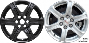 IMP-395BLK GMC Acadia Black Wheel Skins (Hubcaps/Wheelcovers) 17 Inch Set