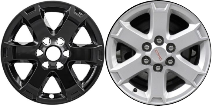 FOR  2017 2018 GMC Acadia SL Hubcaps SLE 17" Black Wheel Skins 4 PCS 