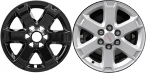 IMP-422BLK GMC Acadia, Saturn Outlook Black Wheel Skins (Hubcaps/Wheelcovers) 18 Inch Set