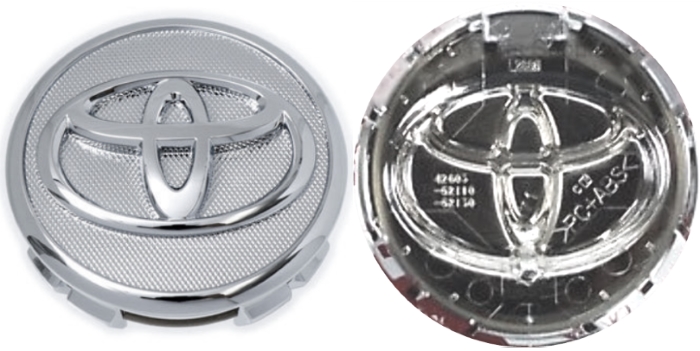 C69568 Toyota Prius, Yaris OEM Chrome Center Cap #42603-52110