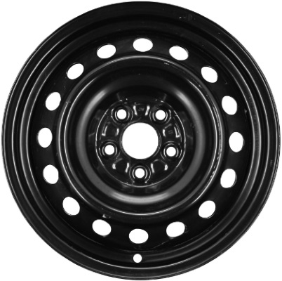 Toyota Corolla 2020-2022 powder coat black 15x6.5 steel wheels or rims. Hollander part number 75231, OEM part number 42611-12D30, 42611-12D40.