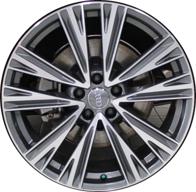 Audi A6 2019-2024 grey machined 20x8.5 aluminum wheels or rims. Hollander part number ALY59060, OEM part number 4K0601025J.