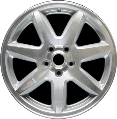 Jeep Liberty 2008-2010 silver machined 18x7 aluminum wheels or rims. Hollander part number ALY9086U10, OEM part number 52125165AC.