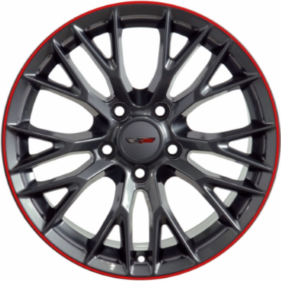 ALY5740U70/5742 Chevrolet Corvette Z06 Wheel Black/Red Stripe #23347215