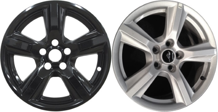 IMP-408BLK/7015GB Ford Mustang Black Wheel Skins (Hubcaps/Wheelcovers) 17  Inch Set