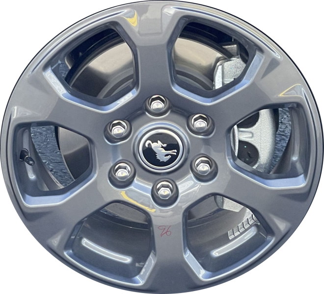 Ford Bronco 2021-2025 powder coat dark grey 17x7.5 aluminum wheels or rims. Hollander part number ALY10384HH, OEM part number M2DZ-1007-M.