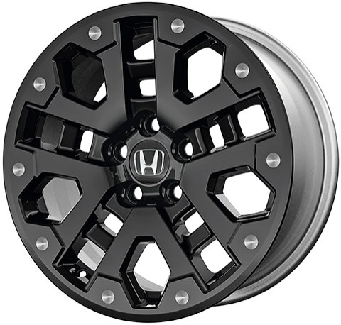 Honda Ridgeline 2021-2024 matte black 18x8 aluminum wheels or rims. Hollander part number ALY63635U45HH, OEM part number 08W18-T6Z-100A.