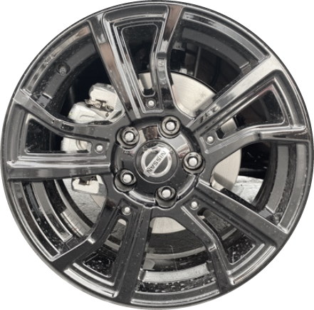 Nissan Kicks 2021-2025 powder coat black 17x6.5 aluminum wheels or rims. Hollander part number 62836, OEM part number D03005R09J.