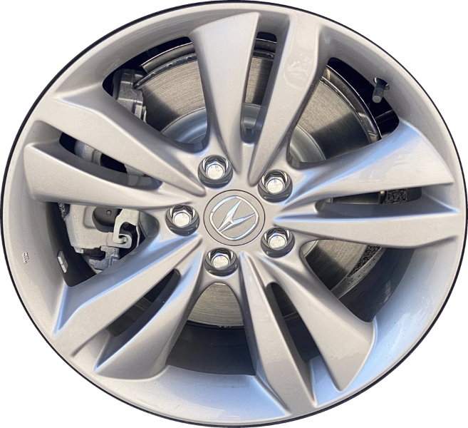 Acura MDX 2022-2024 powder coat silver 19x8.5 aluminum wheels or rims. Hollander part number 71660, OEM part number 42700TYAA02.