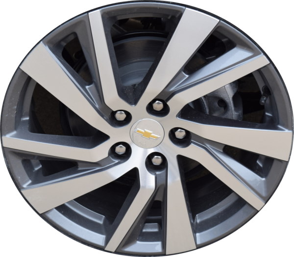 Chevrolet Equinox 2022-2024 charcoal machined 18x7 aluminum wheels or rims. Hollander part number 14062, OEM part number 84610560.