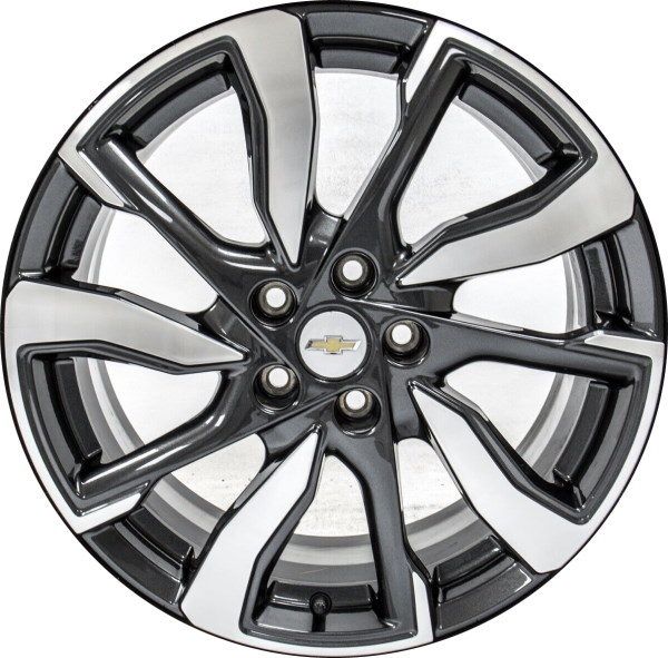Chevrolet Equinox 2022-2024 charcoal machined 19x7.5 aluminum wheels or rims. Hollander part number 14063a, OEM part number 84348839.