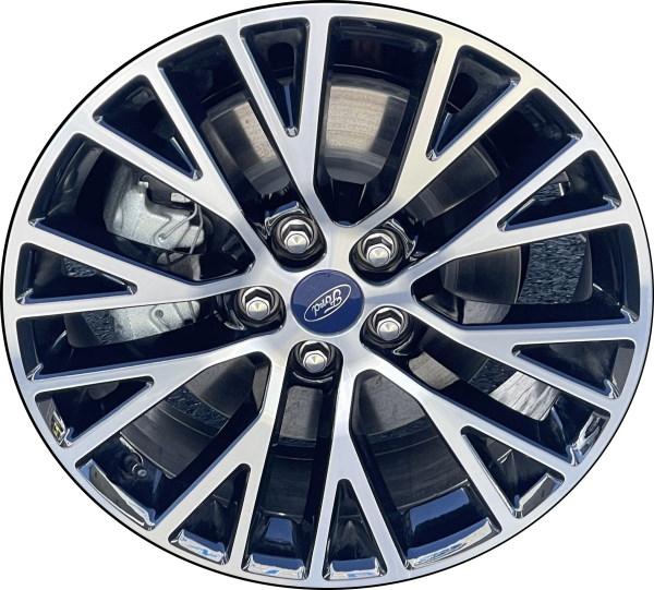 Ford Escape 2020-2025 black machined 18x7.5 aluminum wheels or rims. Hollander part number 10428, OEM part number LV4Z1007A.