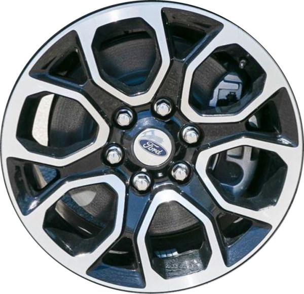 Ford Expedition 2022-2024 black machined 18x8.5 aluminum wheels or rims. Hollander part number ALY10438/95365, OEM part number NL1Z-1007-C.