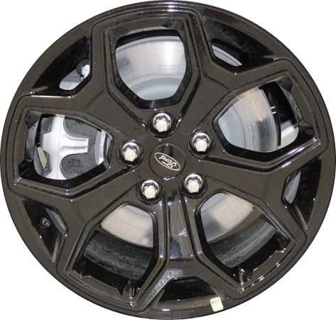 Ford Explorer 2022-2024 powder coat black 18x8 aluminum wheels or rims. Hollander part number ALY10474, OEM part number MB5Z1007C