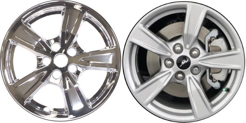 IMP-474X Ford Mustang Chrome Wheel Skins (Hubcaps/Wheelcovers) 17 Inch Set