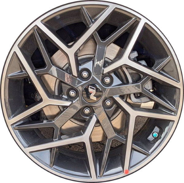 Hyundai Sonata 2022-2023 charcoal machined 19x8 aluminum wheels or rims. Hollander part number ALY71012/95109, OEM part number 52906-L1430.