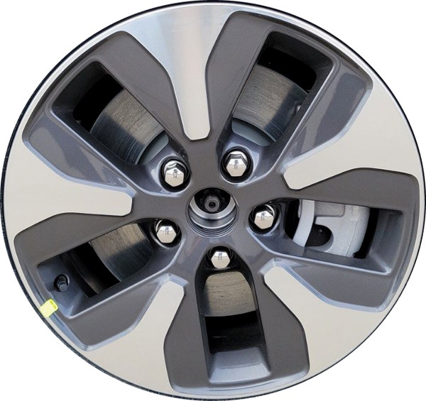 Jeep Grand Cherokee 4xe 2022-2025 charcoal machined 18x8 aluminum wheels or rims. Hollander part number ALY9308, OEM part number 4755477AA.
