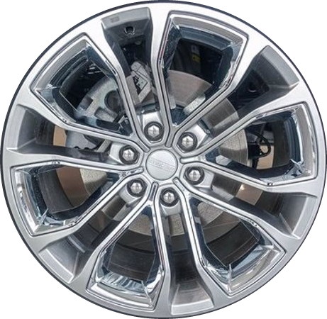 Jeep Grand Wagoneer 2022-2024 powder coat silver 22x9 aluminum wheels or rims. Hollander part number 9279b, OEM part number 4755415AA.