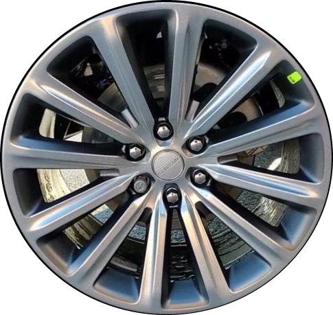 Jeep Grand Wagoneer 2022-2025 grey polished 22x9 aluminum wheels or rims. Hollander part number 9280, OEM part number 4755411AA.