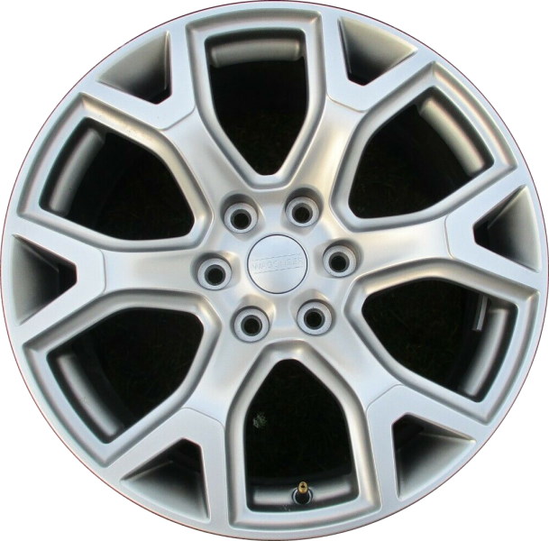 Jeep Wagoneer 2022 powder coat silver 20x9 aluminum wheels or rims. Hollander part number 9296, OEM part number 4755407AA.