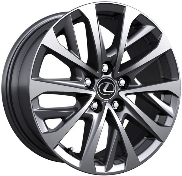 Lexus ES250 2022-2025, ES300h 2022-2025, ES350 2022-2025 charcoal machined 17x7.5 aluminum wheels or rims. Hollander part number 74404, OEM part number 4261106L20.