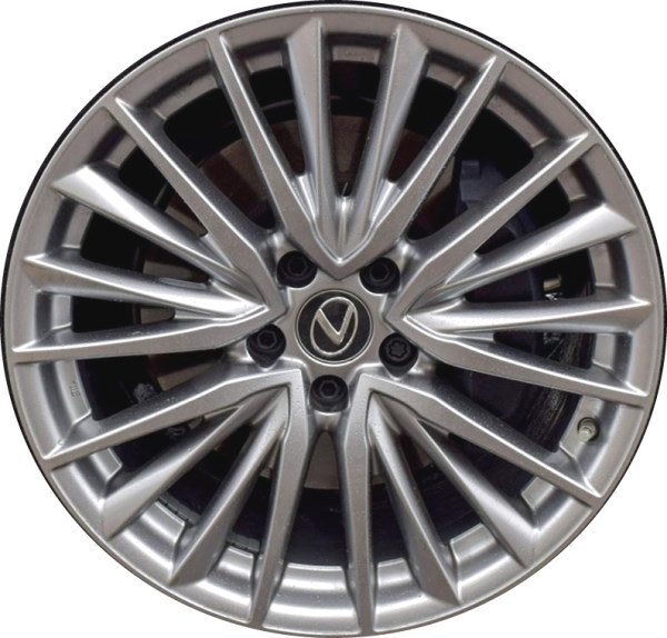 Lexus IS300 2022-2025, RC300 2023-2025, RC350 2023-2025 powder coat silver 19x8.5 aluminum wheels or rims. Hollander part number 74298, OEM part number 4261153650.