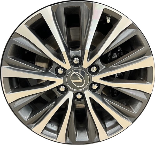 Lexus LX600 2022-2025 charcoal machined 20x8 aluminum wheels or rims. Hollander part number 74401, OEM part number 4261160J00.