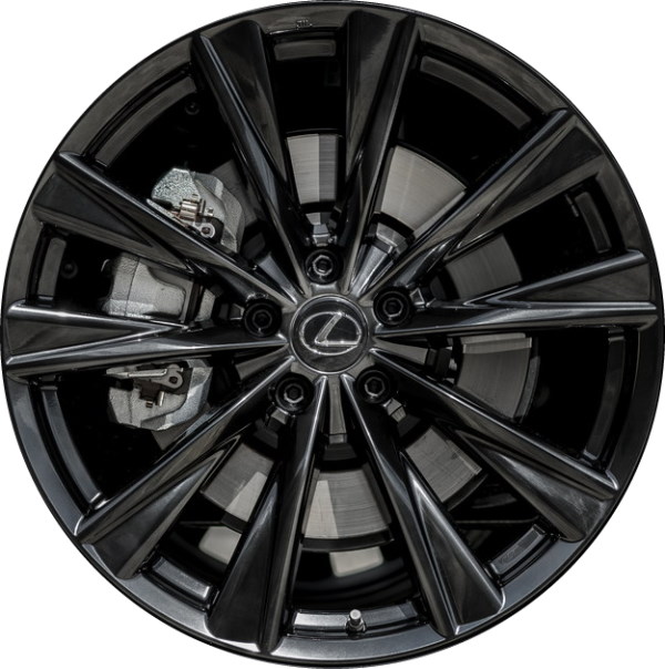 Lexus NX250 2022-2024, NX350 2022-2025, NX350h 2022-2025, NX450h 2022-2025 powder coat black 20x7.5 aluminum wheels or rims. Hollander part number 74410, OEM part number 4261A78220.