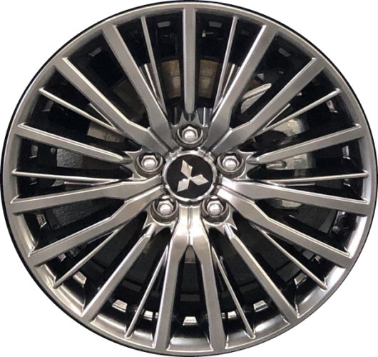 Mitsubishi Outlander 2021-2022 powder coat smoked hyper grey 18x7 aluminum wheels or rims. Hollander part number 65862b, OEM part number 4250F625.