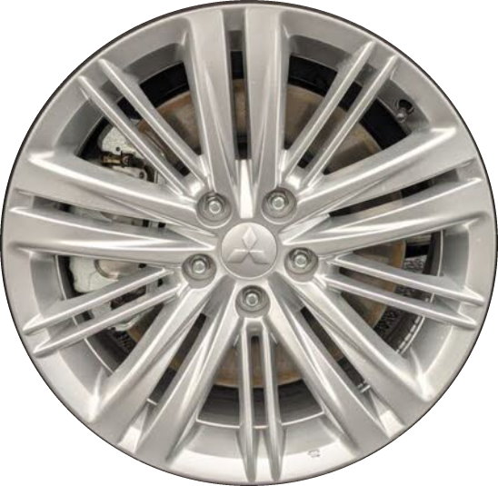 Mitsubishi Outlander ES 2022-2025 powder coat silver 18x7.5 aluminum wheels or rims. Hollander part number 65865, OEM part number 4250G125.