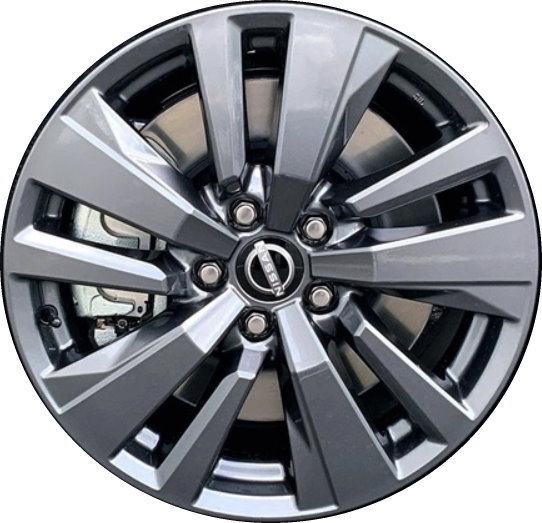 Nissan Pathfinder 2022-2025 powder coat dark grey 18x8 aluminum wheels or rims. Hollander part number 62843a, OEM part number 403006TA3C.