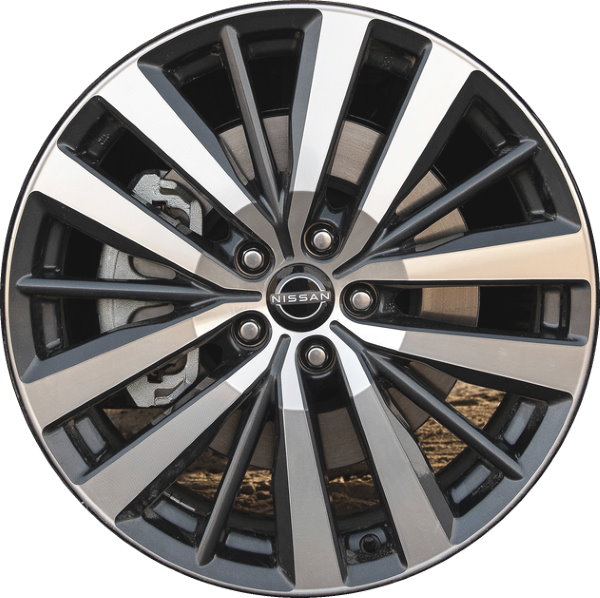 Nissan Pathfinder 2022-2025 charcoal machined 20x8 aluminum wheels or rims. Hollander part number 62844b, OEM part number 403006TA4B, 403006TA4A.
