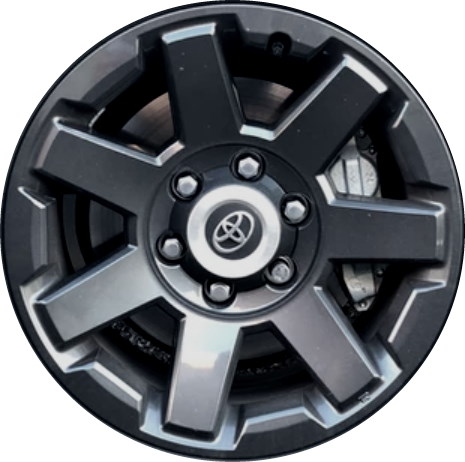 Toyota 4Runner 2021-2022 powder coat charcoal 17x7.5 aluminum wheels or rims. Hollander part number ALY75154U31, OEM part number 4261135601.