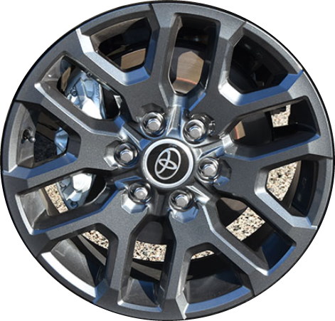 Toyota Sequoia 2023-2025, Tundra 2022-2025 powder coat charcoal 20x8 aluminum wheels or rims. Hollander part number 75277a, OEM part number 426110C310.