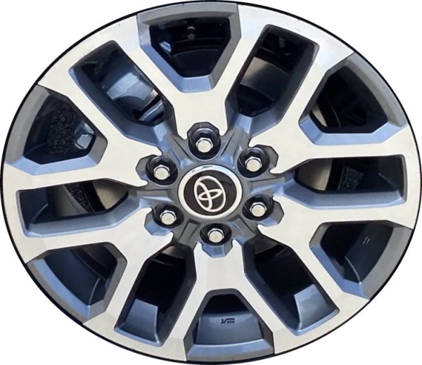 Toyota Tundra 2022-2024 grey machined 20x8 aluminum wheels or rims. Hollander part number 75277b, OEM part number 426110C320.
