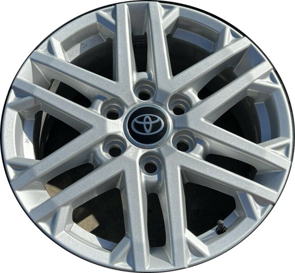 Toyota Sequoia, Tundra 2022-2023 powder coat silver 18x7.5 aluminum wheels or rims. Hollander part number 75281, OEM part number 426110C280, 426110C290.