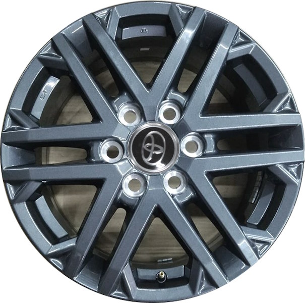 Toyota Tundra 2022-2024 powder coat Charcoal 18x7.5 aluminum wheels or rims. Hollander part number 75281U30, OEM part number Not Yet Known.
