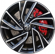 ALY70088 Volkswagen Golf GTI Wheel/Rim Black Machined #5H0601025RFZZ
