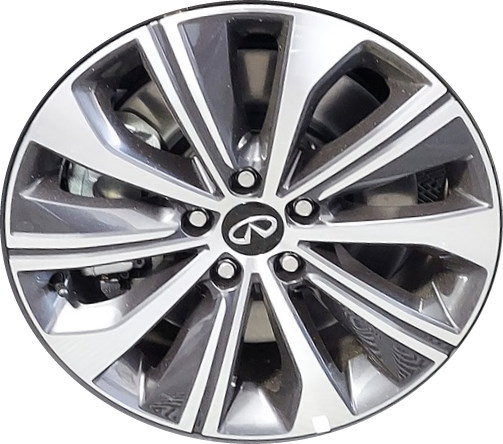 Infiniti QX60 2022-2025 charcoal machined 18x8 aluminum wheels or rims. Hollander part number 73813, OEM part number 403006SA9J.