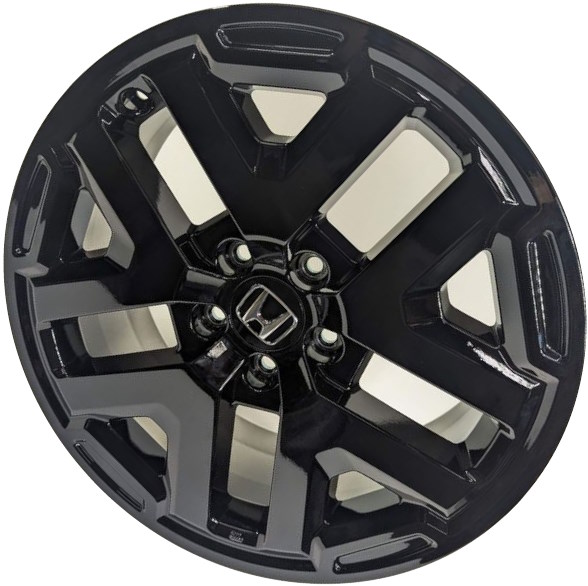 Honda CR-V 2023-2025 powder coat black 18x7.5 aluminum wheels or rims. Hollander part number ALY60311B, OEM part number 08W18-3A0-100A.