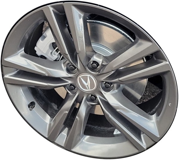 Acura Integra 2023-2024 powder coat charcoal 18x8 aluminum wheels or rims. Hollander part number ALY71887, OEM part number 42700-3S5-A81.