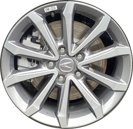 Acura Integra 2023-2025 grey machined 17x7 aluminum wheels or rims. Hollander part number ALY71886, OEM part number 427003S5A91.