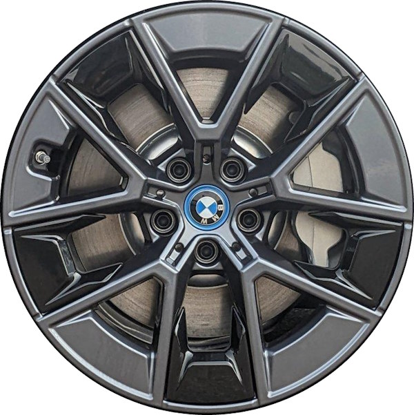BMW i4 2022-2025 powder coat grey 18x7.5 wheels or rims. Hollander part number ALY86629, OEM part number 36105A08CA1.