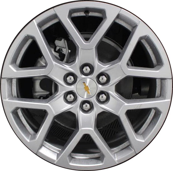 Chevrolet Blazer 2023-2024 powder coat silver 20x8 aluminum wheels or rims. Hollander part number ALY14084B, OEM part number 84549104.