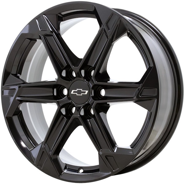 Chevrolet Blazer 2023-2024 powder coat black 18x8 aluminum wheels or rims. Hollander part number ALY14083B, OEM part number 84969664.